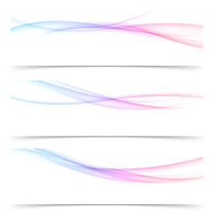 Modern transparent line pattern abstract futuristic banner collection