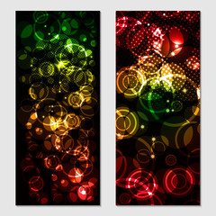 Vertical gift brilliant, festive design background. Postcard for a Merry New Year and Merry Christmas. For a banner, flyer, label, certificate, company card. Vector.