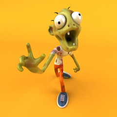 Naklejka premium Fun zombie - 3D Illustration
