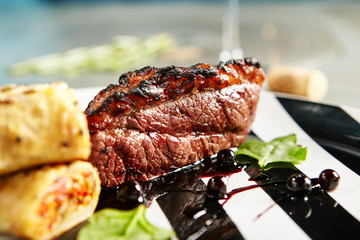 California Steak with Vegetable Strudel