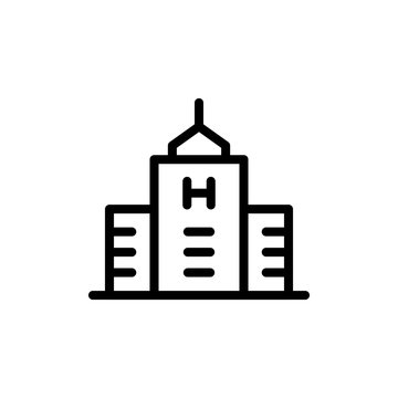 recommend clip art: Hospital line icon