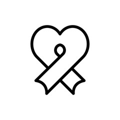 Cancer ribbon icon