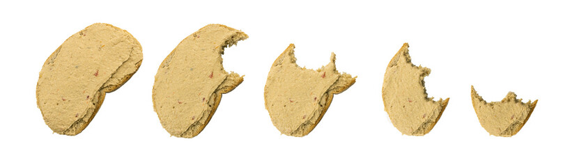 Bitten bread and pate