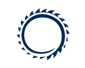 circular saw blade illustration, icon design, isolated on white background. 