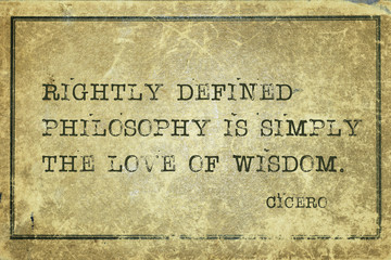 philosophy is Cicero