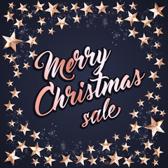 Background with Merry Christmas Letternig 