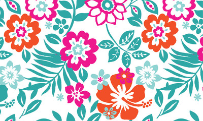 trendy seamless floral pattern