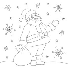 Coloring book Santa Claus.