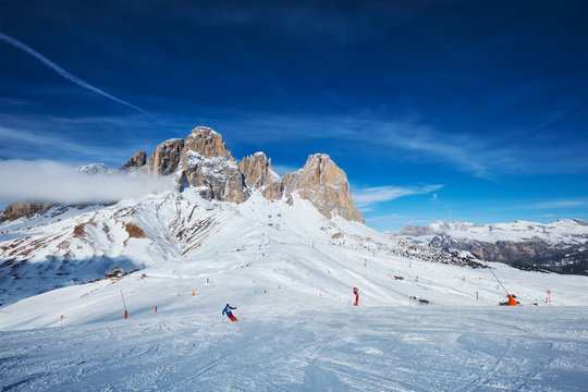 Ski Resort In Dolomites, Italy