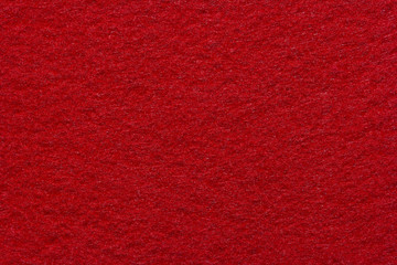 Red felt texture . Close up 