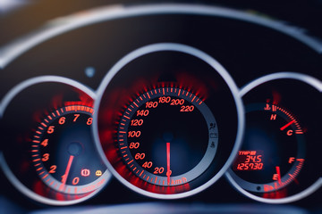 Sport car speedometer 