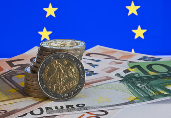 euro mannaie devise argent européen étoile pièce billet change cours 