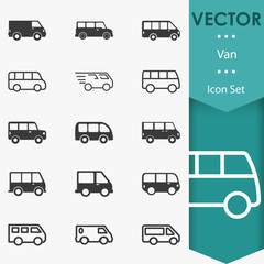 Van icons vector