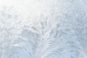 frosty pattern on the glass