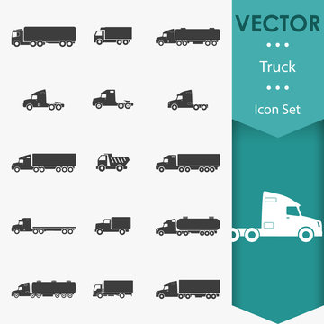 Truck icons vector