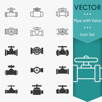 Valve icons vector