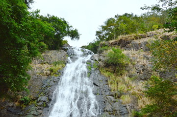 top of Sarika high waterfall in Thailand