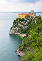Fototapeta premium Duino Castle on the rock, Trieste, Italy
