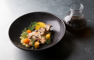 Mushroom soup with chicken