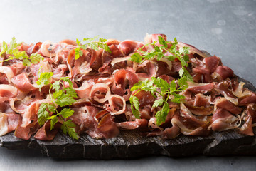 Salted jerky meat