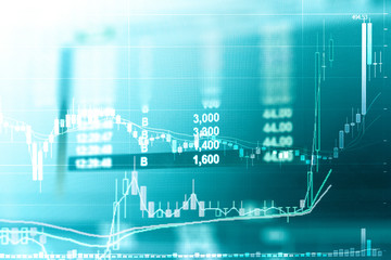 business graph and trade monitor  of Investment in gold trading,Stock market ,Futures market,Oil market