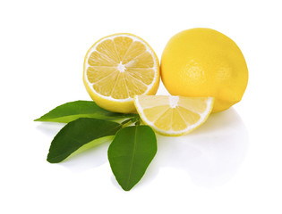 fresh lemon isolated on white background