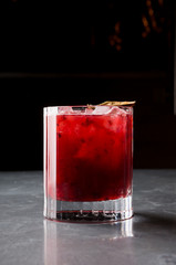 Red lemonade drink
