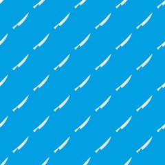 Long knife pattern seamless blue