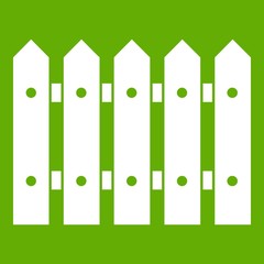 Wooden fence icon green