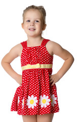 Portrait of a little girl close-up.