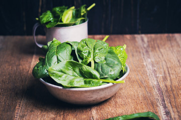 green fresh spinach