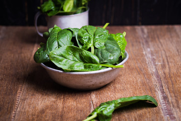 green fresh spinach