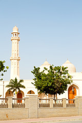 Fototapeta na wymiar in oman muscat the old mosque minaret and religion in clear sky