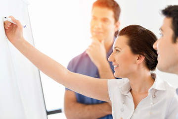 Fototapeta premium Business meeting with presentation