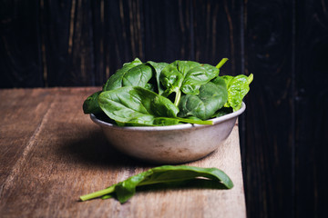 green fresh spinach