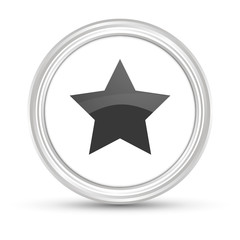 Weißer Button - Stern