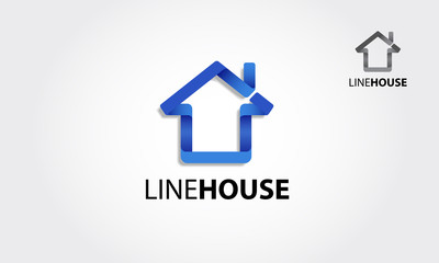 Minimal line house design logo, it's also could be a business home icon. 