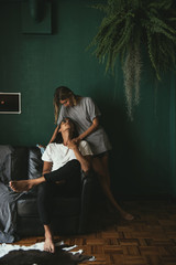 Lovely couple spending quality time together