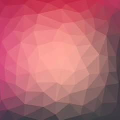 Light red vector Low poly crystal background. Polygon design pattern. Low poly illustration background.