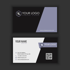 Fototapeta premium Modern Creative and Clean Business Card Template with grey dark color