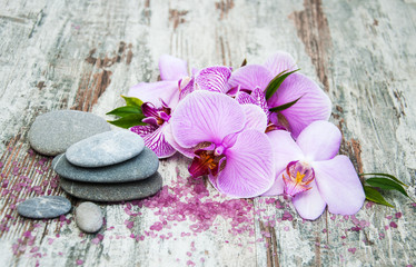Spa products with orchids