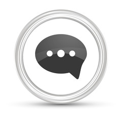 Weißer Button - Sprechblase - Kommentar