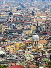 Fototapeta na wymiar Italien, Kampanien, Neapel, Castel Sant'Elmo, Blick vom Belvedere San Martino auf die Altstadt von Neapel