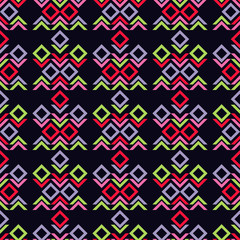 Ethnic boho seamless pattern. Tribal pattern. Retro motif. Textile rapport.