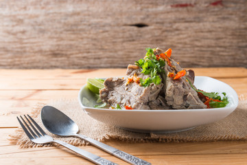 Spicy Spare Pork Backbone or Hot and Spicy Pork Backbone hot pot