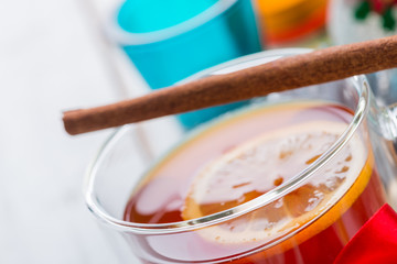 Hot christmas tea , Christmas decoration