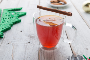 Hot christmas tea , Christmas decoration