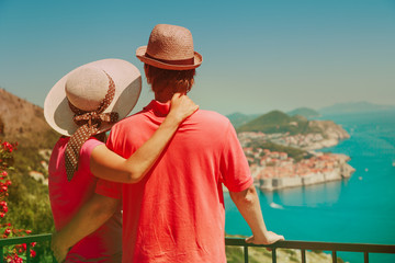 Fototapeta premium happy couple on vacation in Europe, Croatia
