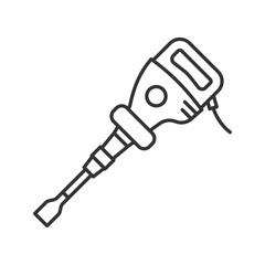 Paving breaker linear icon