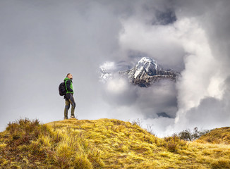 Obraz premium Hiking in Himalaya Mountains